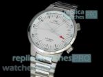 Copy IWC Mens GST Alarm Stainless Steel White Dial Watch